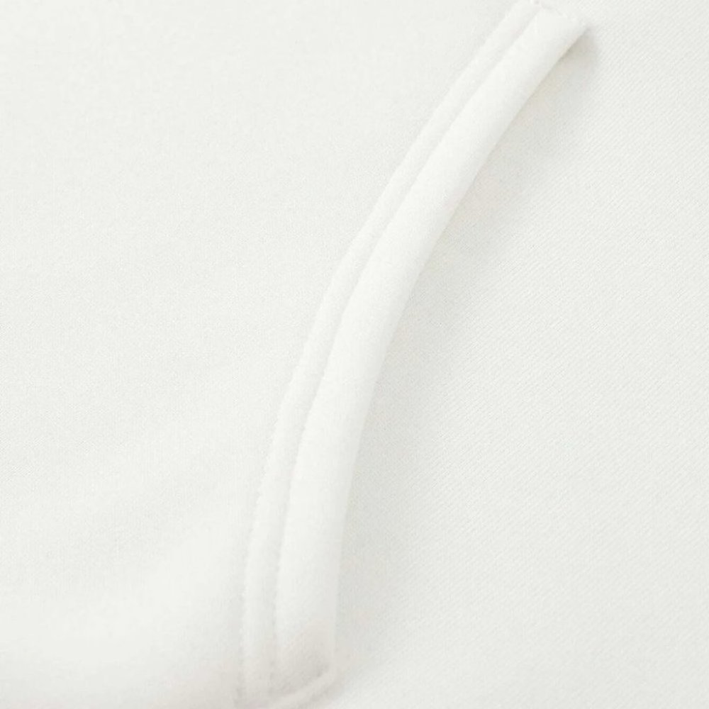 White Mens Drawstring Hoodie - Picture 7 of 7